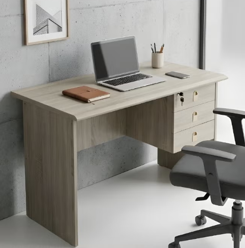 ABX HOME Executive wooden office table 120 CM with 3 drawer with lock | Wooden office desk ABX-001