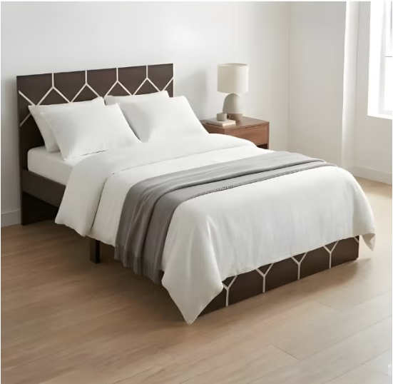 ABX HOME Supreme 120X190 Young Double Bed | Sturdy Modern Design Wooden Double Bed Frame Furniture | Quiet & Comfortable Beds | L190xW120xH90 cm