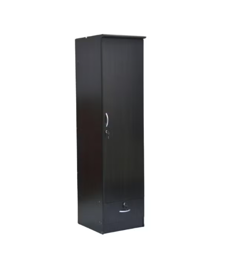 Turin Single door wardrobe with hanger and shelf with lockable drawer and door (With Assembly)