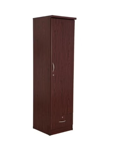 Turin Single door wardrobe with hanger and shelf with lockable drawer and door