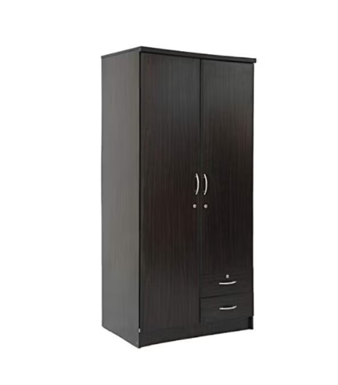 Riley 2 Door wardrobe with 2 drawer Hanging Rod & 5 Shelves (With Installation)