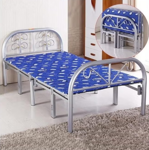 Single Bed Heavy Duty Metal Bed Frame for Bedroom, Home Living Room, Easy to Move, Metal Bedframe, Size 90x190 cm – Durable & Stylish (F-30, Without Mattress)