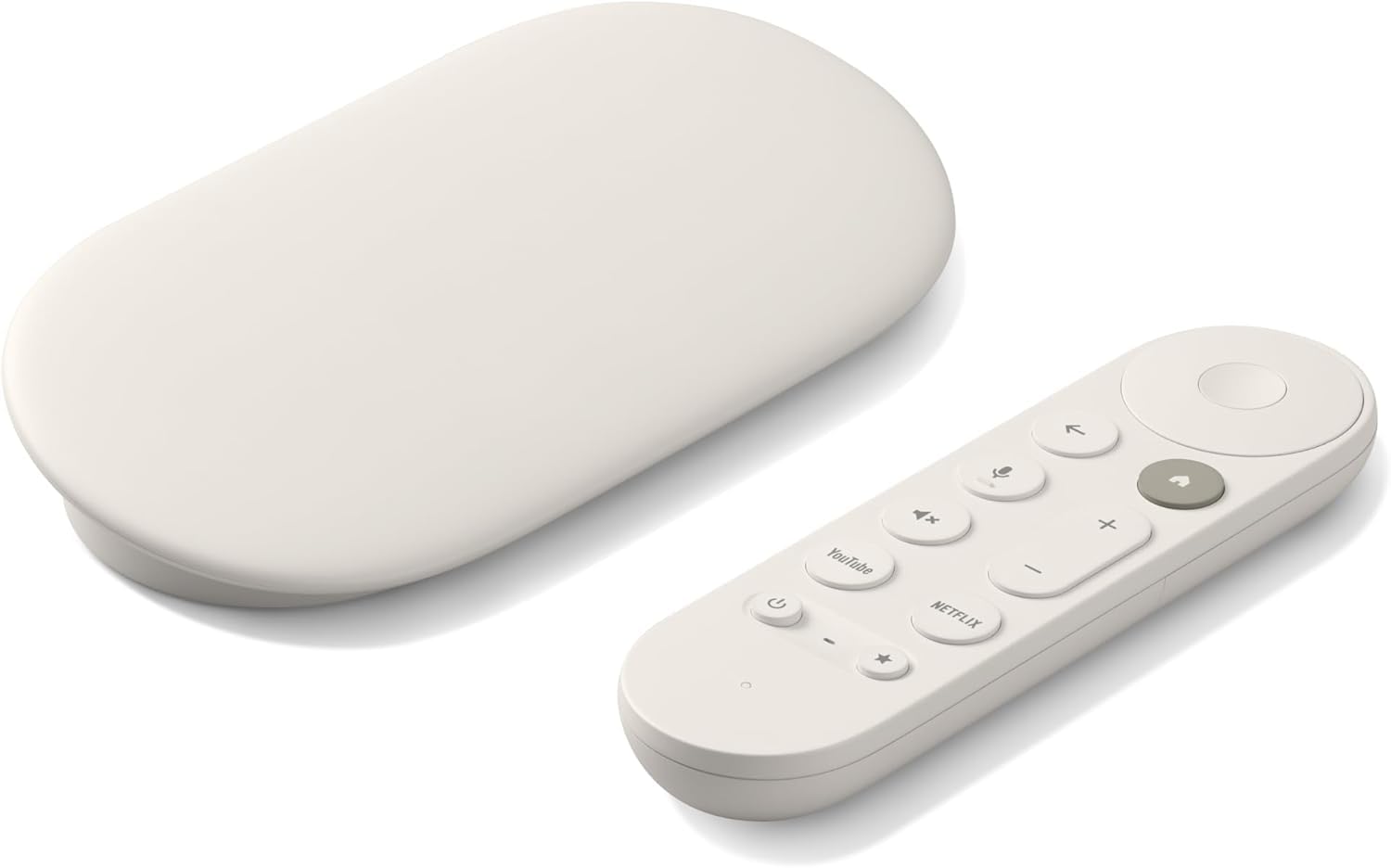 Google TV Streamer 4K – جهاز بث بتقنية HDR مع جهاز التحكم عن بعد الصوتي والتخزين بسعة 32 جيجابايت والتحكم الذكي في المنزل (أبيض خزفي)