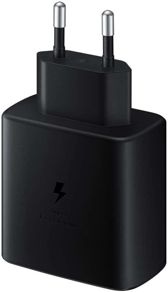 محول طاقة سامسونج 45 واط (2024) – شاحن حائط فائق السرعة 2.0 USB - C مع كابل (أسود)