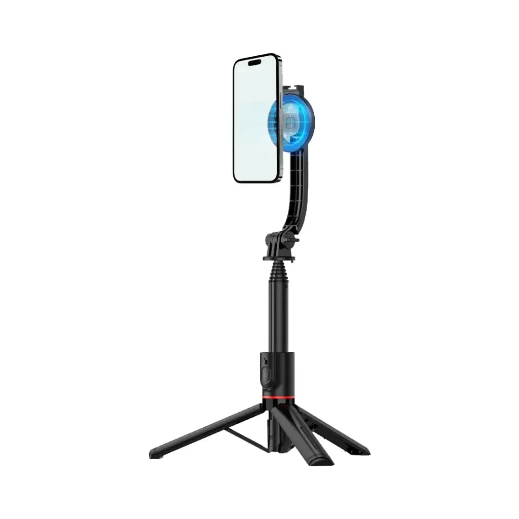 Green Lion MagSelfie Selfie Stick Tripod with MagSafe, Bluetooth Remote, 360° Rotation & 1045mm Extension - Black