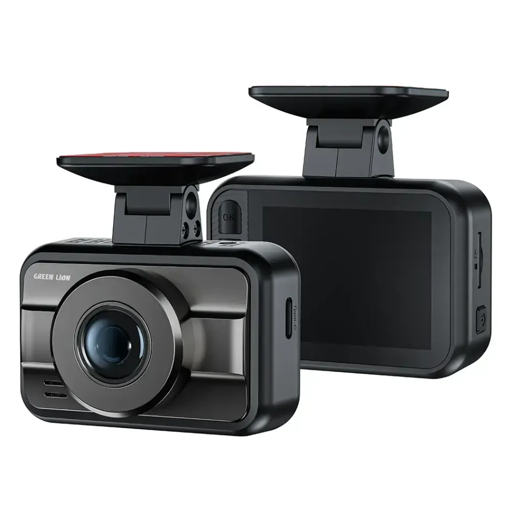 الأخضر الأسد GC -700 كاميرا اندفاعة أمامية وخلفية 2K + 1080P مع GPS و WiFi و Super Night Vision و G - Sensor - أسود