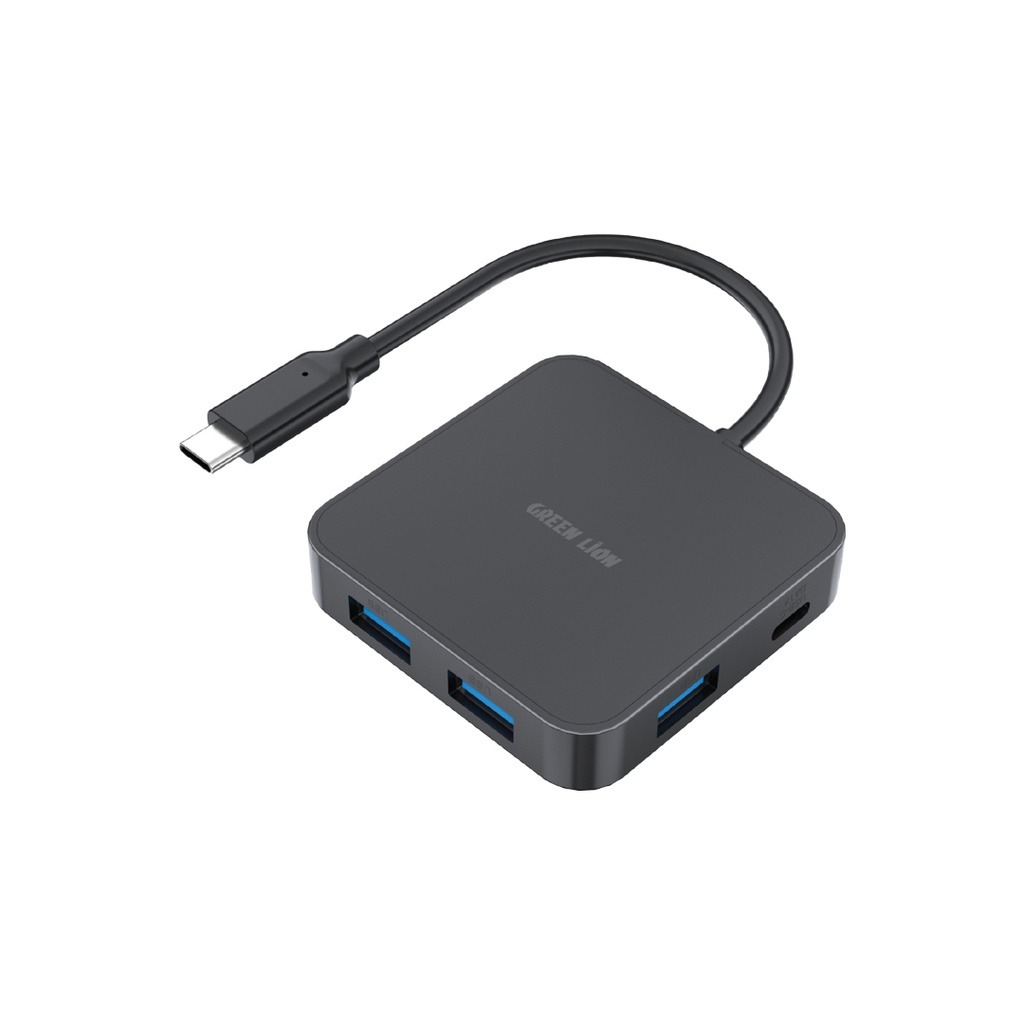 موزع Green Lion GHB-7 بمنفذ USB-C و7 منافذ (7 في 1)، يدعم HDMI بدقة 4K، وشحن PD بقوة 100 واط، ونقل بيانات بسرعة 5 جيجابت في الثانية - أسود