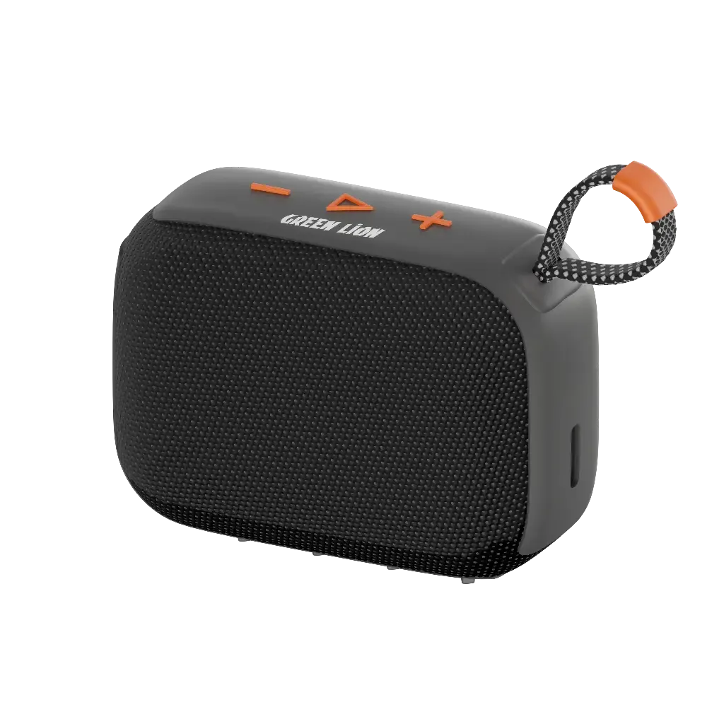 Green Lion BeatBox Portable Bluetooth Speaker 5W with Bluetooth 5.1, USB-C, TF Card & USB Playback - Black