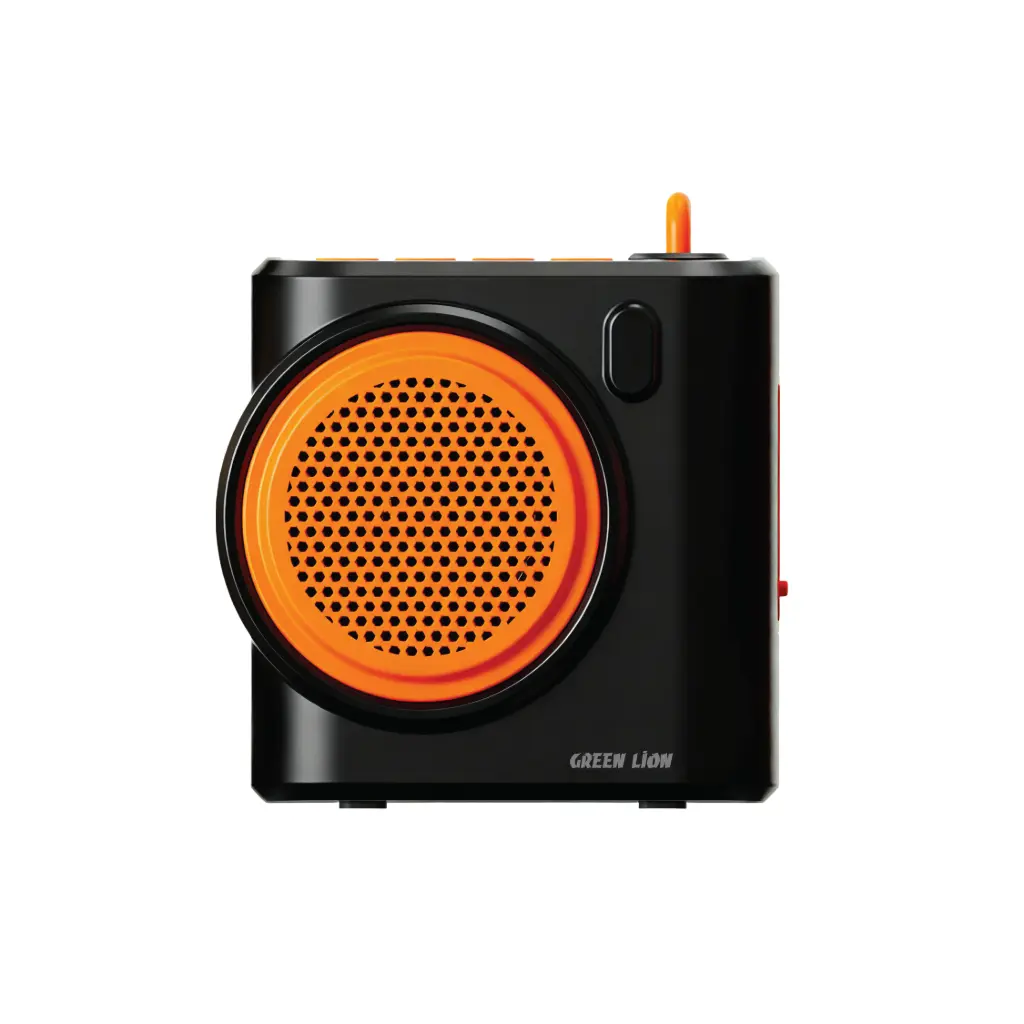 Green Lion Treks Portable Bluetooth Speaker 5W with Bluetooth 5.3, TWS, FM Radio, USB-C & TF Card - Black