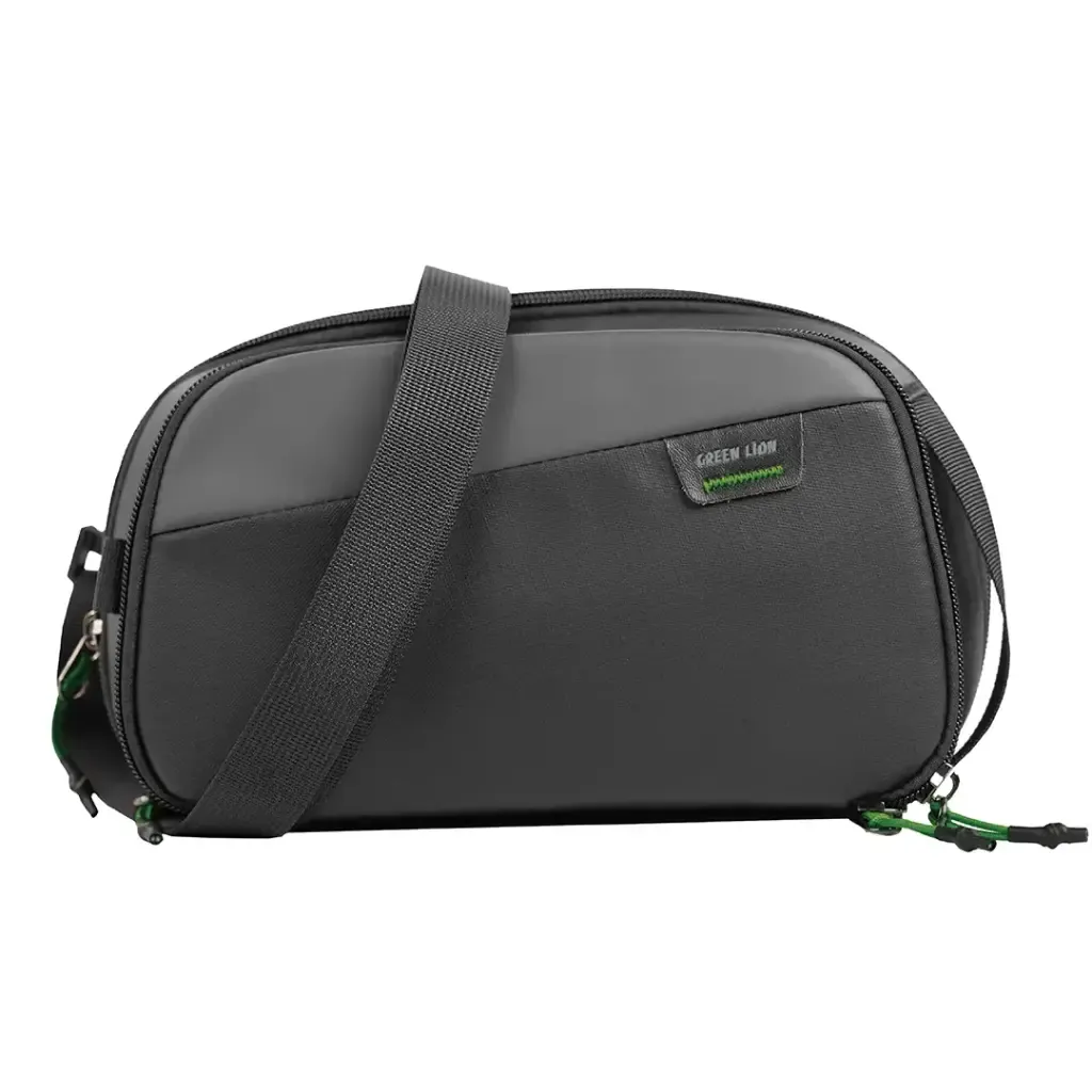 Green Lion Oliver Travel Bag – Black | Waterproof Travel Organizer with Triple Storage & PU Leather