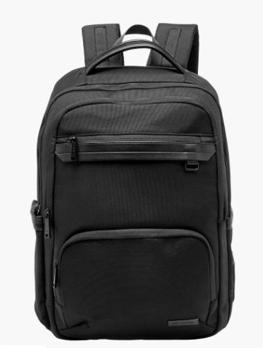 Lee Cooper Textured Backpack with Adjustable Shoulder Straps - Black