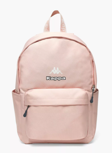 Kappa Logo Detail Backpack with Adjustable Shoulder Straps - Pink