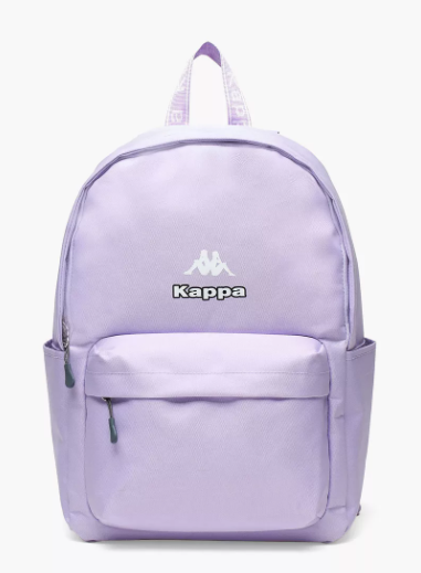 Kappa Logo Detail Backpack with Adjustable Shoulder Straps - Purple