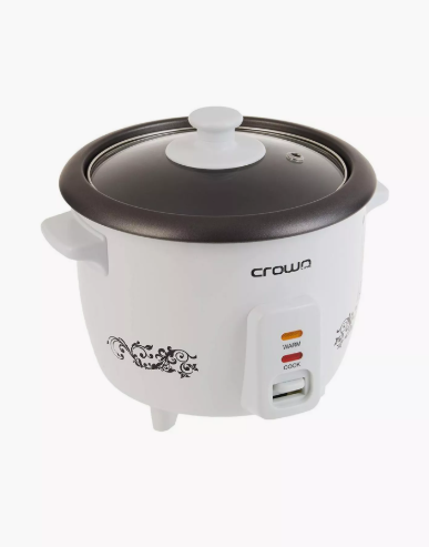 Crownline Rc-168 Rice Cooker with Steamer 300 W and Cooking Capacity 0.6L Volume 1.0 L | RC-168