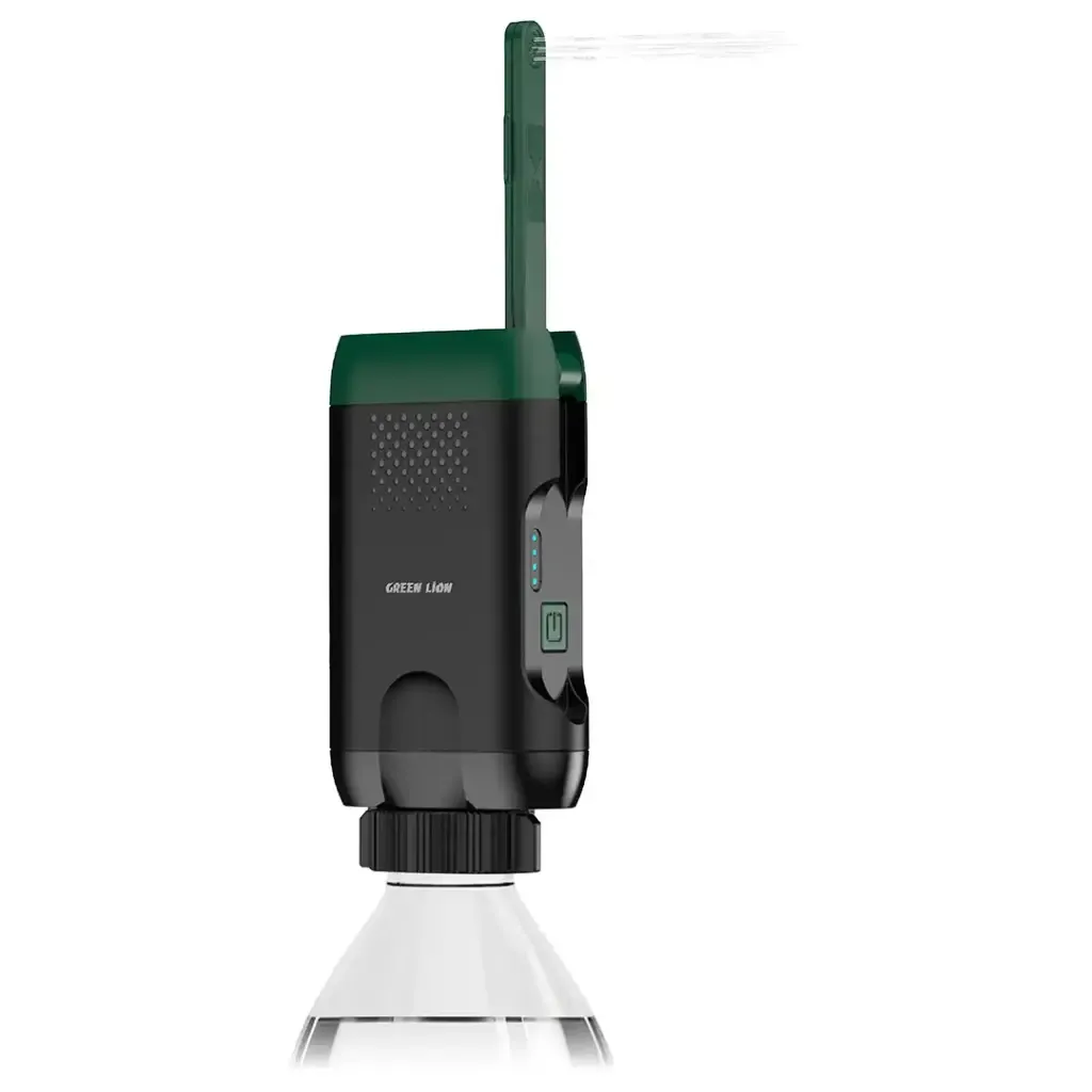 شطاف محمول "Green Lion Pocket Bidet Neo" – أخضر | شطاف سفر قابل لإعادة الشحن بمنفذ USB-C وفوهة قابلة للطي