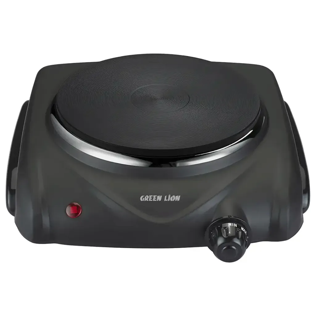 Green Lion Single Plate Electric Hob – Black | 1500W Adjustable Temperature Portable Hot Plate Cooker