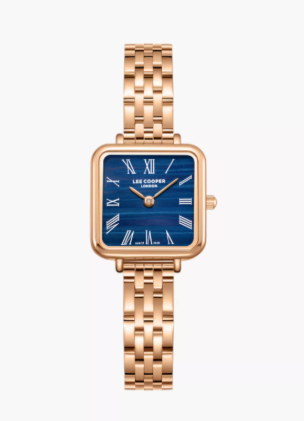 Lee Cooper Rose Gold Square Analogue Watch