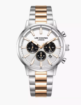 Lee Cooper Men's 21 MM Analog Silver Dial Metal Strap | LC08382-530