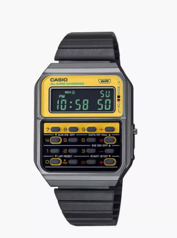 Casio Silver Digital Stainless Steel Strap Watch | CA-500WE-1ADF | 34 MM