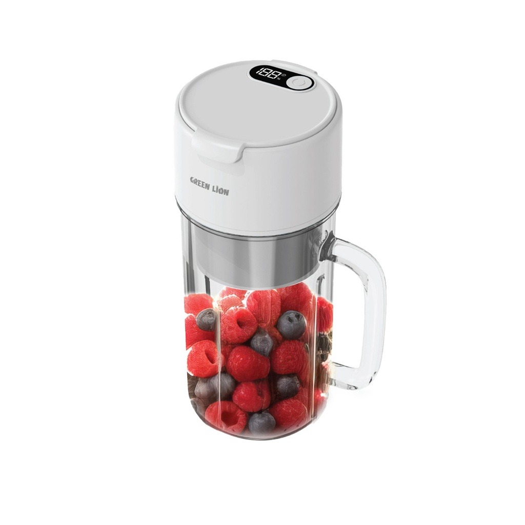 Green Lion Portable Blender Mug 2 – White | 400mL Rechargeable Personal Blender with USB-C Charging