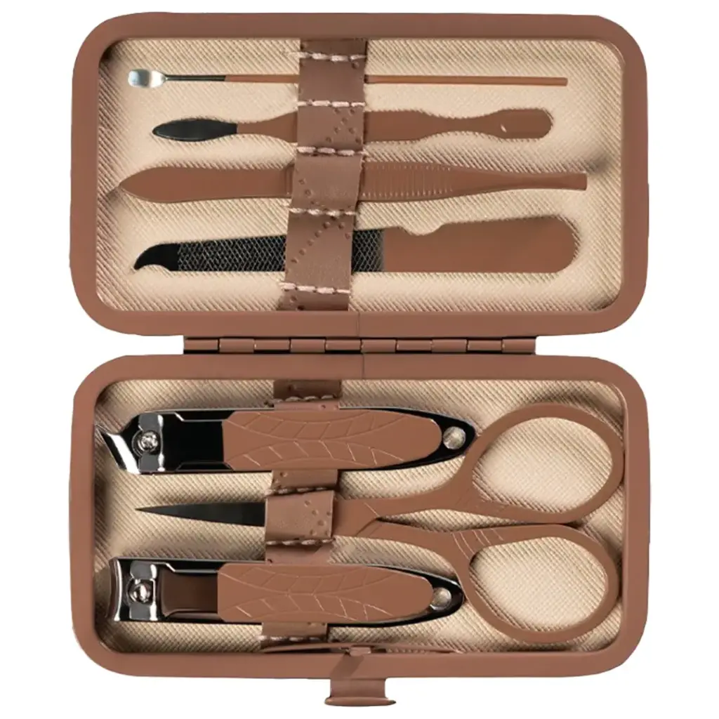Green Lion 7-In-1 Manicure Kit - Brown