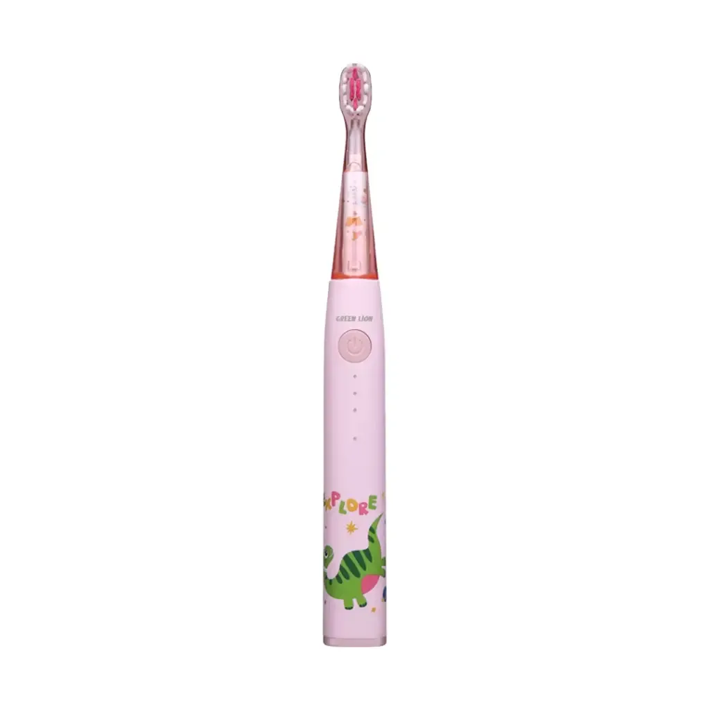 Green Lion Kids Electric Toothbrush – Pink | Rechargeable Sonic Toothbrush for Ages 2–10 with 3 Cleaning Modes
