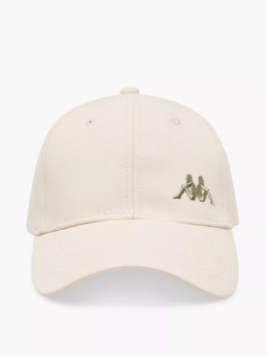 Kappa Baseball Style Cap with Buckled Strap Closure (Free Size) - Cream