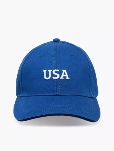 Men Cap with Buckled Strap Closure (Free Size) - Blue