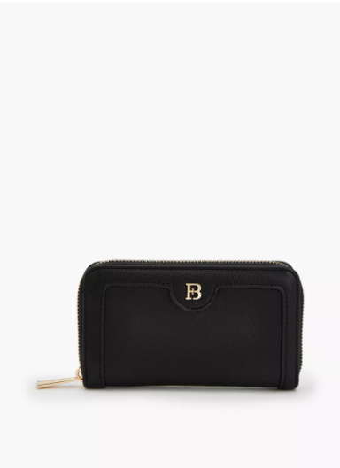 Flora Bella Textured Wallet with Zip Closure - Black