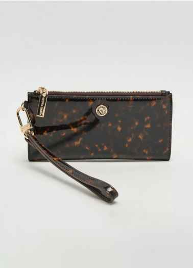 Anne Klein Printed Wallet with Zipper - Multicolour