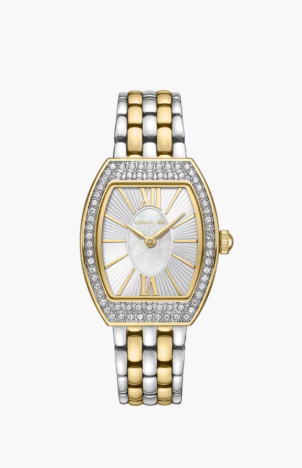 Cerruti Tonneau Dial Two-Tone Bracelet Watch