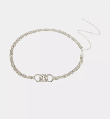 Styli Diamante Rhinestone Chain Belt
