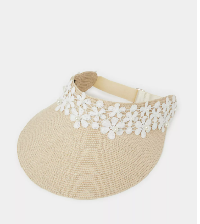 Styli Flower Trim Visor Hat (Free Size)