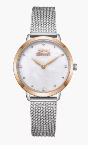 Slazenger Women's 32MM Silver Analog Mesh Strap Watch | SL.9.2397.3.06