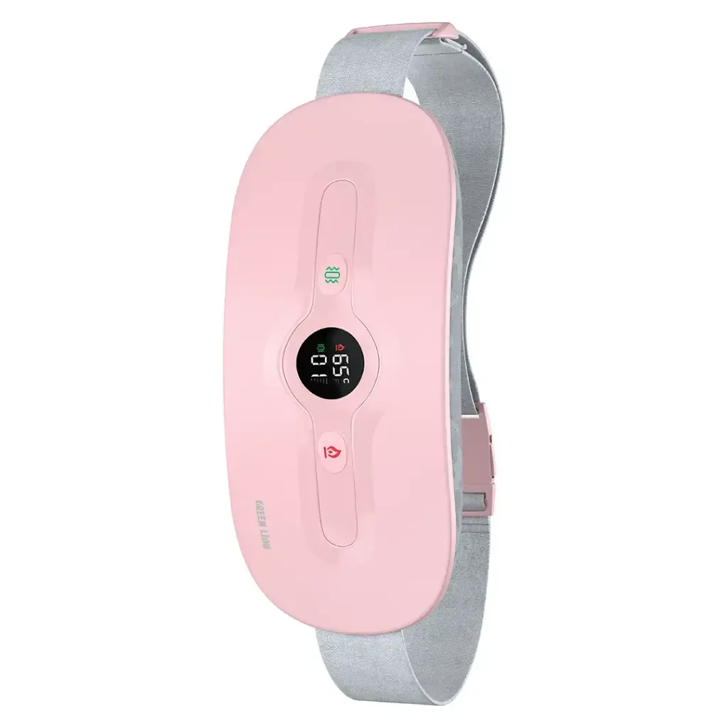 Green Lion Bloom Heat Menstrual Heating Pad – Pink | Rechargeable Heating & Massage Belt