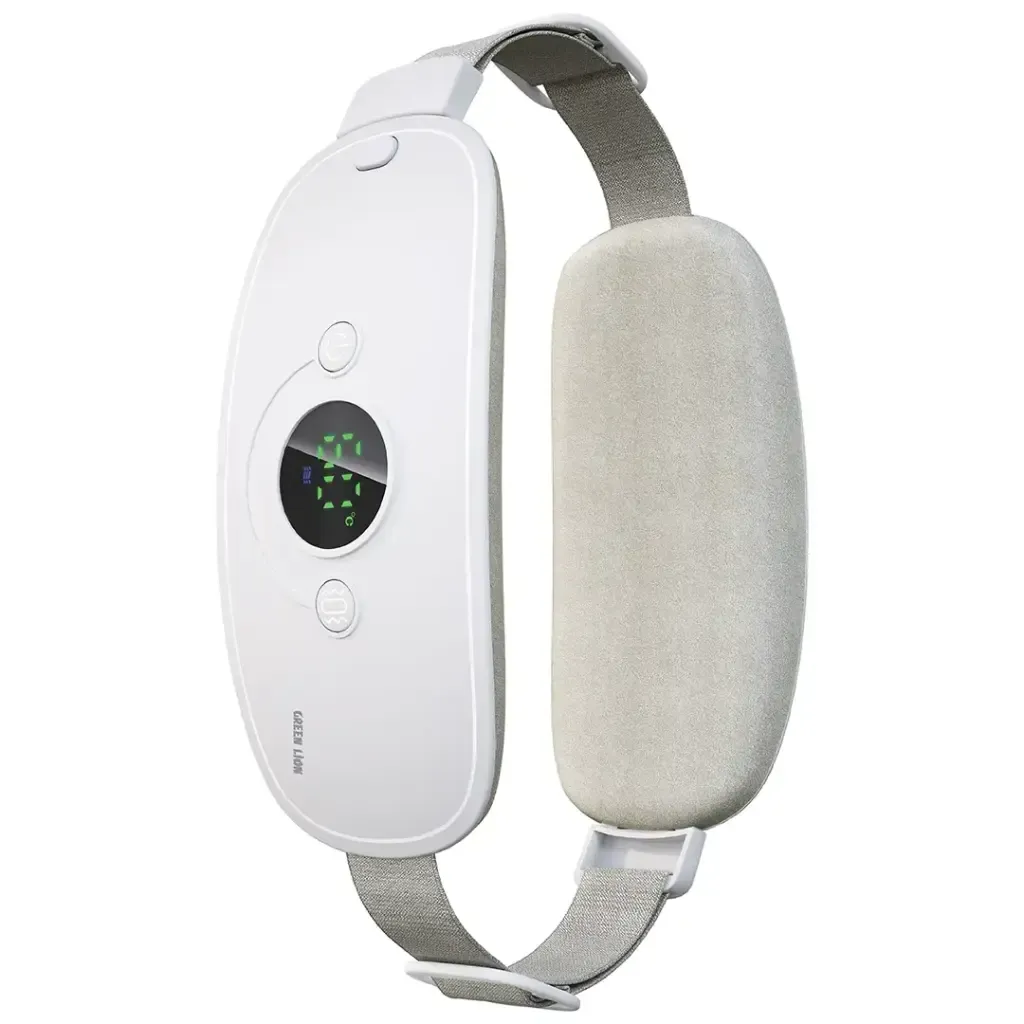 Green Lion Duo Heating Pad with Universal Contour Design – White | Rechargeable Heating & Massage Belt