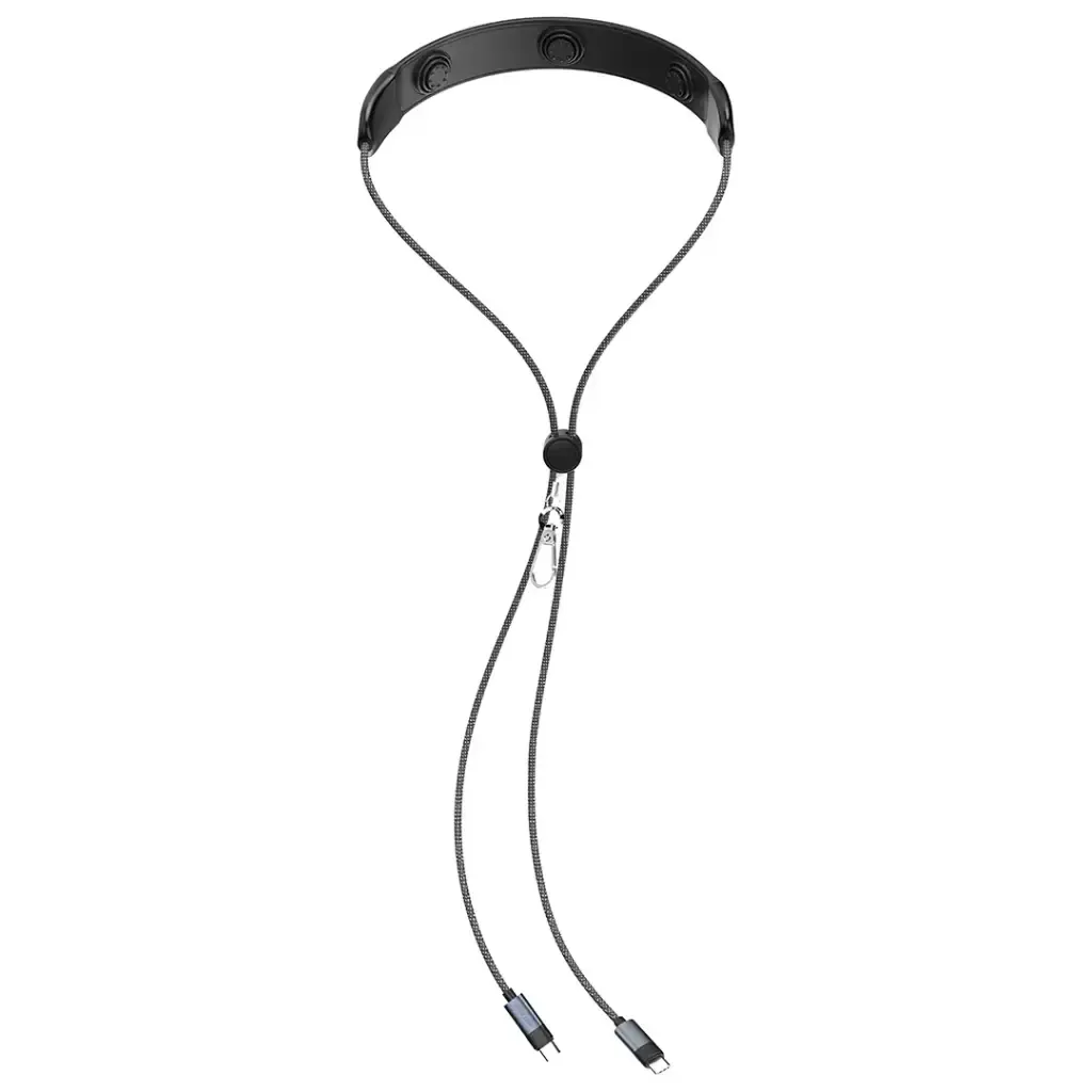 Green Lion PD 100W 3-in-1 Massage Cable – Black | USB-C to USB-C Fast Charging Cable with Hand Massager