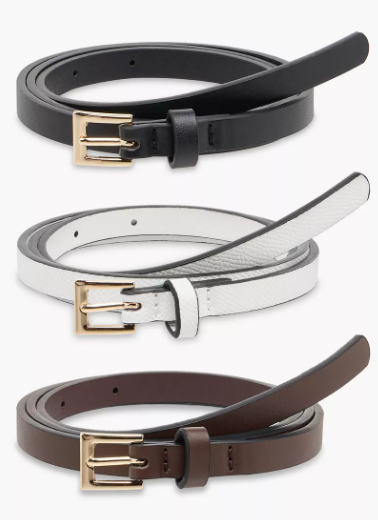 Belt with Pin Buckle Closure - Set of 3
