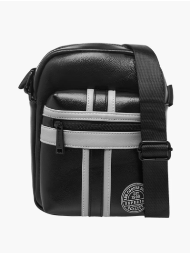 Lee Cooper Panelled Crossbody Bag with Zip Closure