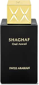 Swiss Arabian Shaghaf Oud Aswad Eau de Parfum, 75ml, Premium Quality Perfume, Women and Men’s Fragrance, Oriental, Woody Luxurious Blend Perfumes for Men and Women