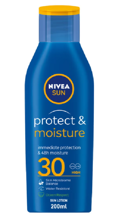 Nivea SUN Protect & Moisture Sun Lotion, UVA & UVB Protection, SPF 30 Blue 200ml