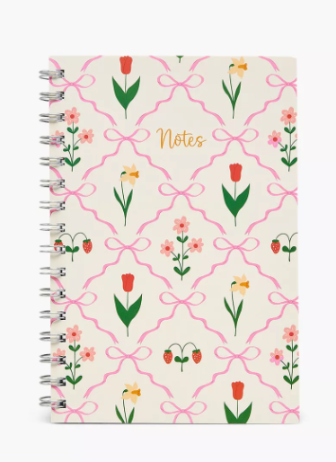 Lifestyle Floral Print Notebook with Spiral Binding
