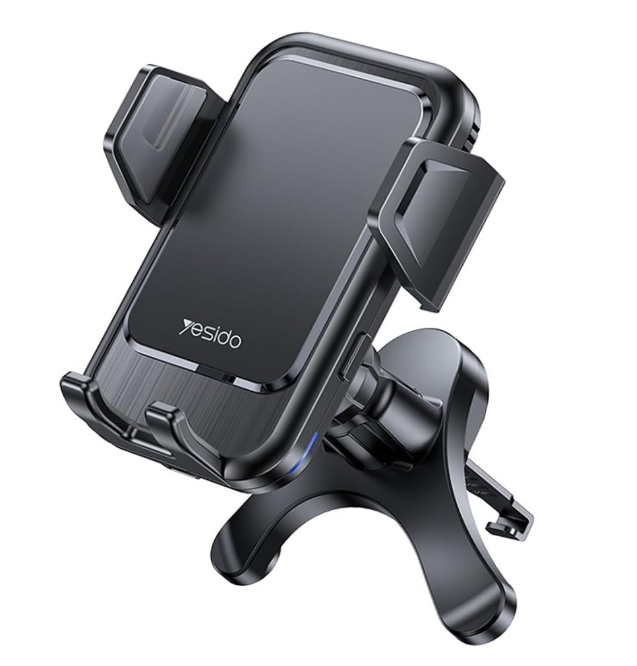 Yesido 15W Wireless Charging Air Outlet Car Mobile Holder, Auto Alignment, C312 - Black