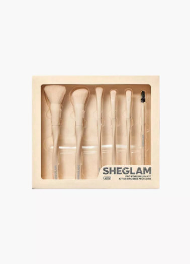 Sheglam Six-Piece Makeup Brush Kit - Beige