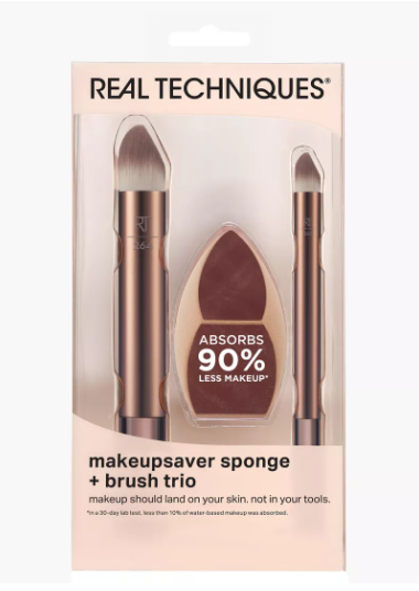 Real Techniques Makeup Saver Sponge Brush Trio - Multicolor