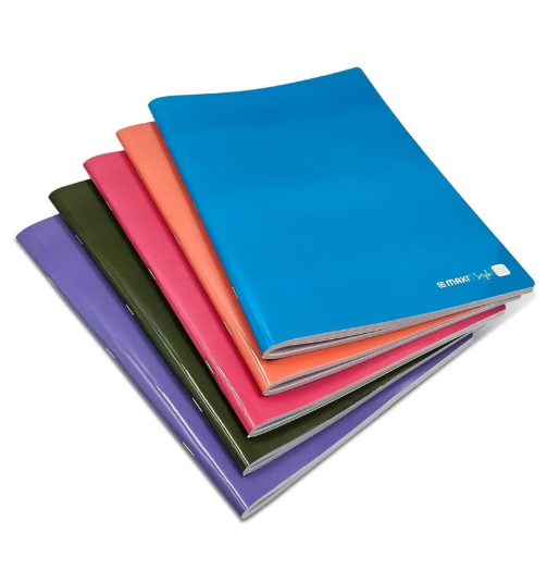 Maxi 5-Piece A4 Size Single Line Notebook 60 Sheets Per Book