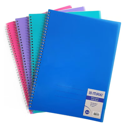 Maxi 80-Sheet A4 Size Executive Notebook 4 Piece Set