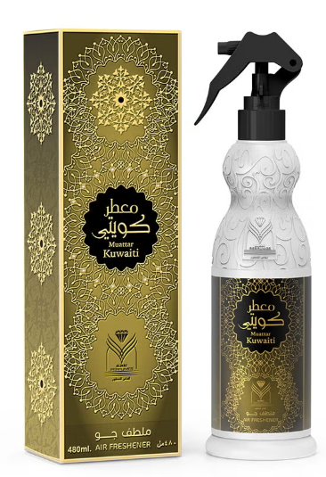 Almas Air Freshener Kuwaiti 480 ml - Warm Floral Fragrance | Long-Lasting Natural Aged Oud Scent for Home, Car & Office