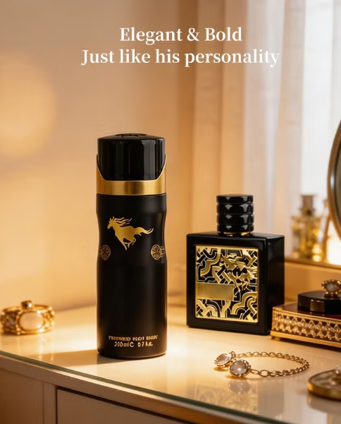 Mark Him Eau de Parfum 90ml & Perfumed Body Spray 200ml Gift Set, Woody Oriental Fragrance for Men, Long-Lasting Luxury Premium Gift for him, Arabian-Inspired Aromatic Gift