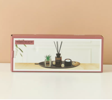 Lifestyle Mystic Amber Vanilla Fragrance Tray Gift Set - Black
